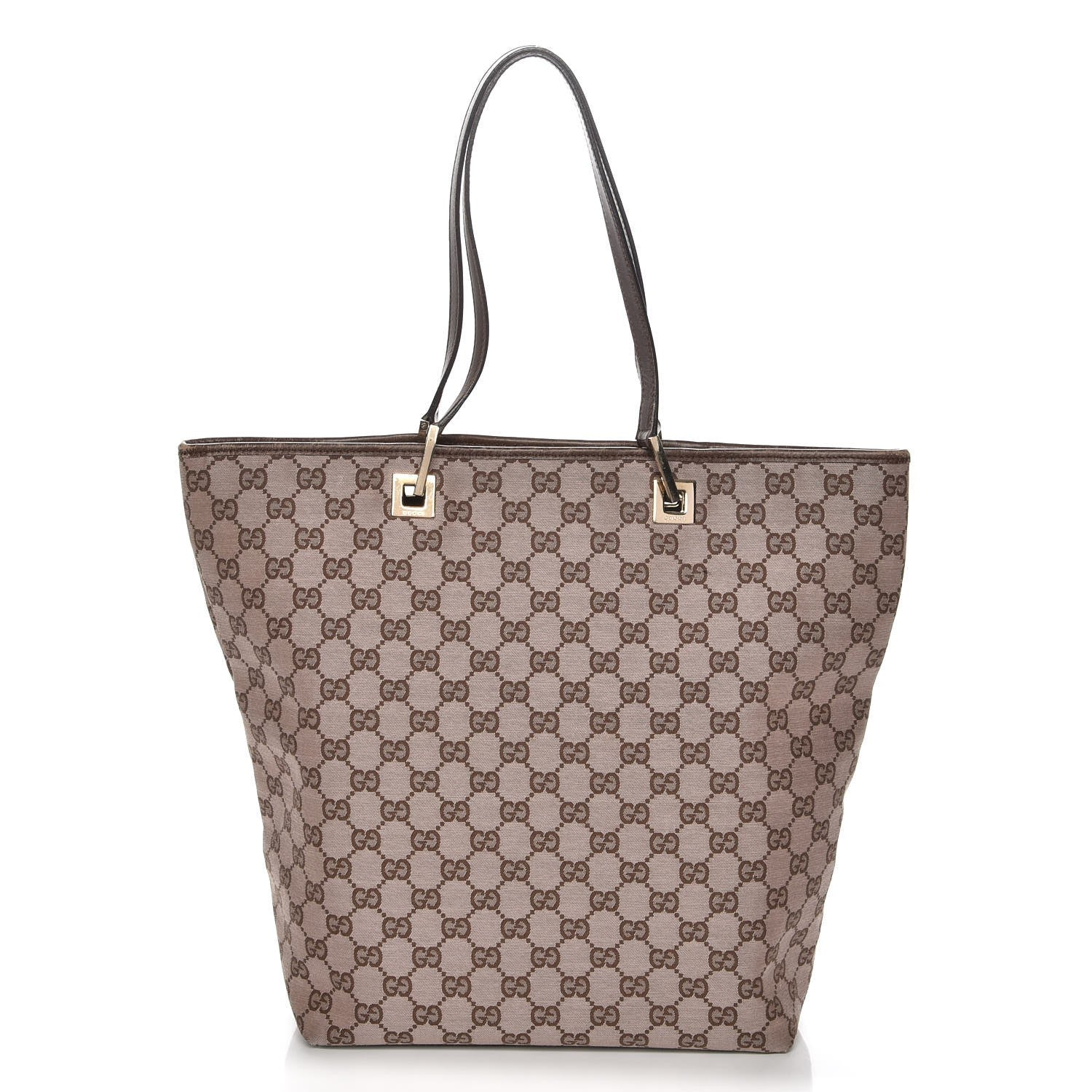 Gucci Monogram Large Bucket Tote Dark Brown 1 of 8