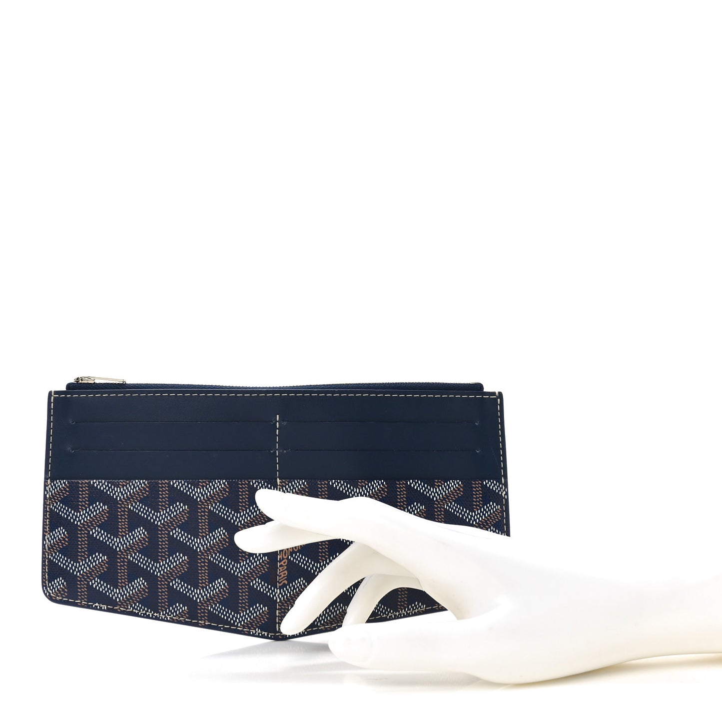 Goyardine Insert Louise Wallet Navy
