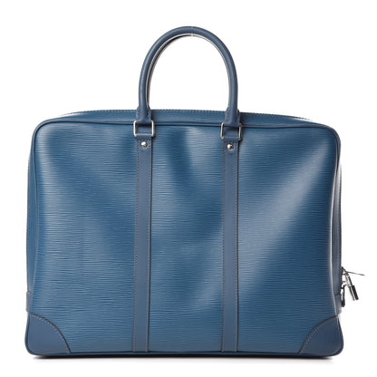 Louis Vuitton Epi Porte-Documents Voyage Briefcase Blue Celeste 1 of 7