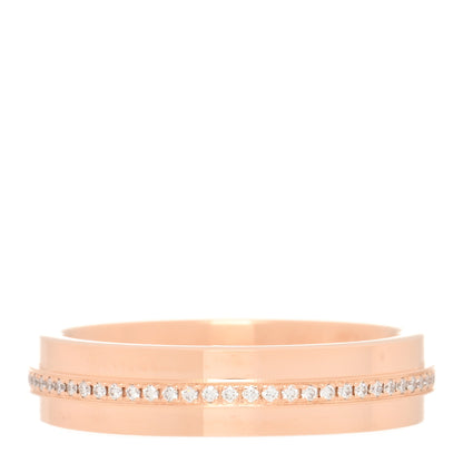 Tiffany 18K Rose Gold Diamond Narrow T Two Ring 52 6 3 of 5