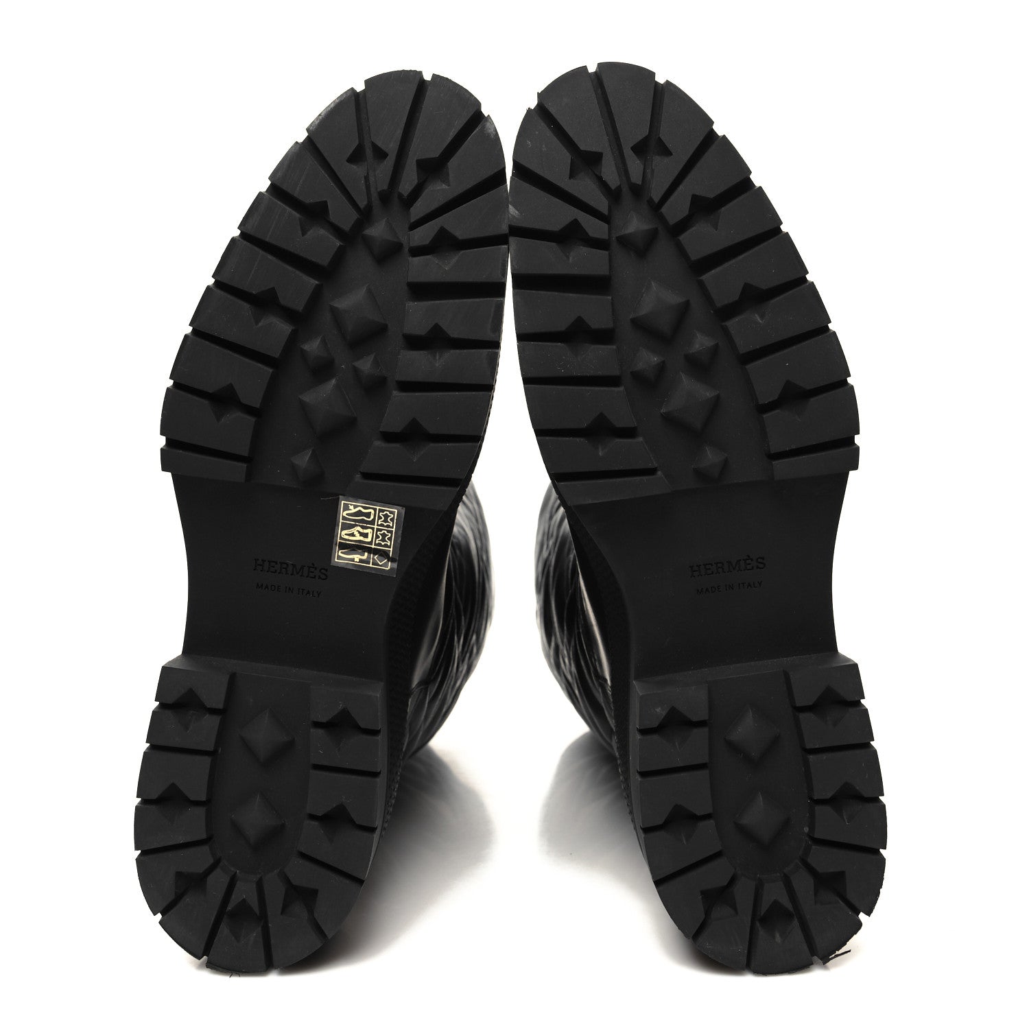 Hermes Suede Goatskin Quilted Fuji Boots 40 Black 5 of 7