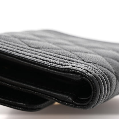 Chanel Caviar Quilted Compact Boy Wallet Black 11 of 11