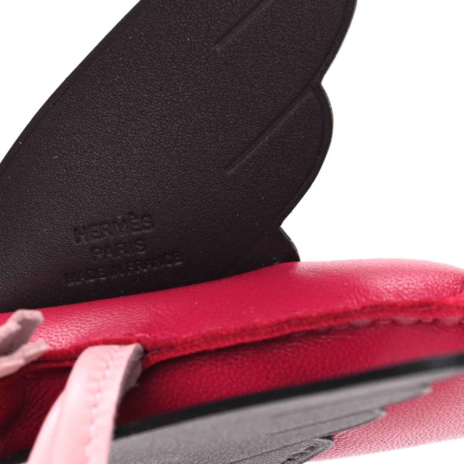 Hermes Milo Lambskin Grigri Rodeo Pegase Horse Bag Charm MM Framboise Rose Sakura Rouge Sellier 3 of 4