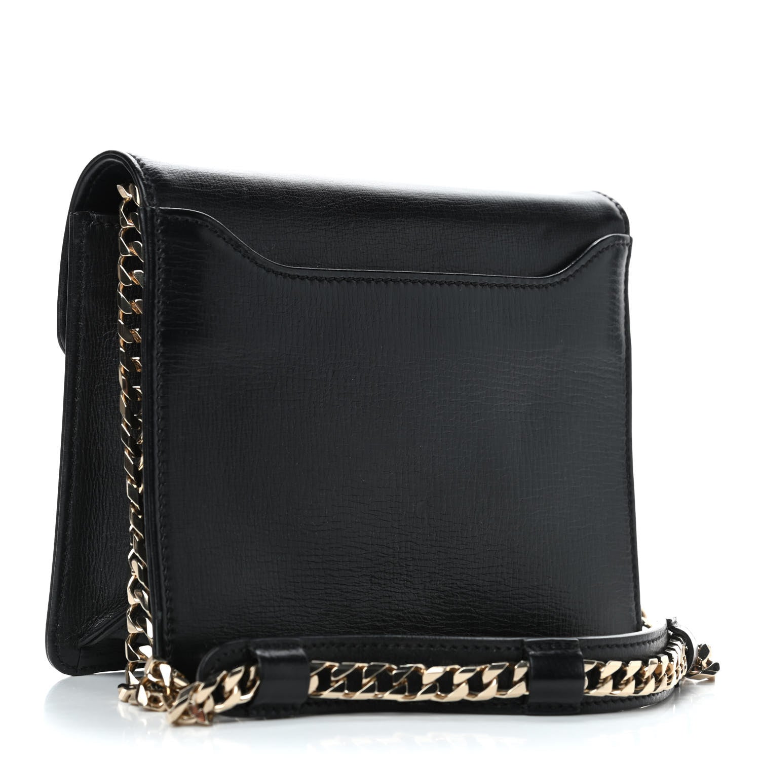 Givenchy Calfskin Shark Lock Chain Clutch Black 2 of 5