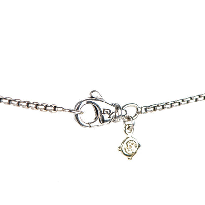 David Yurman Sterling Silver 14K Yellow Gold Pave Diamond Black Onyx 11mm Cushion On Point Pendant Necklace 4 of 4