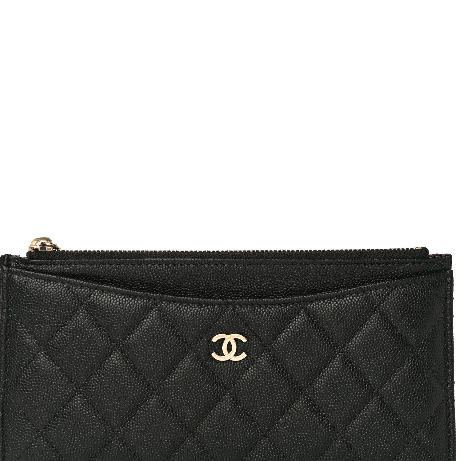 Chanel Caviar Quilted Classic Zip Pouch Black 7 of 9