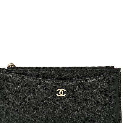 Chanel Caviar Quilted Classic Zip Pouch Black 7 of 9