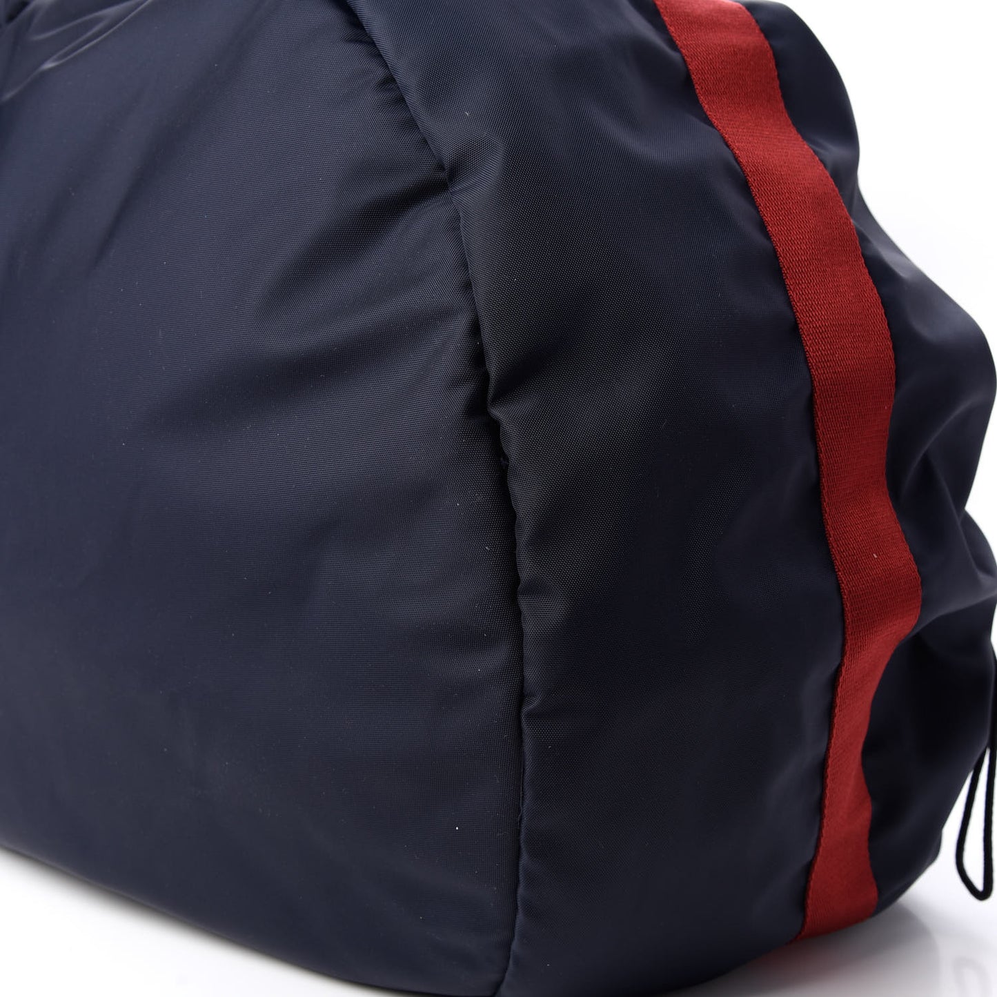 Textured Sport Nylon Logo Embroidered M Wheel Gym Bag Bleu Navy Rouge