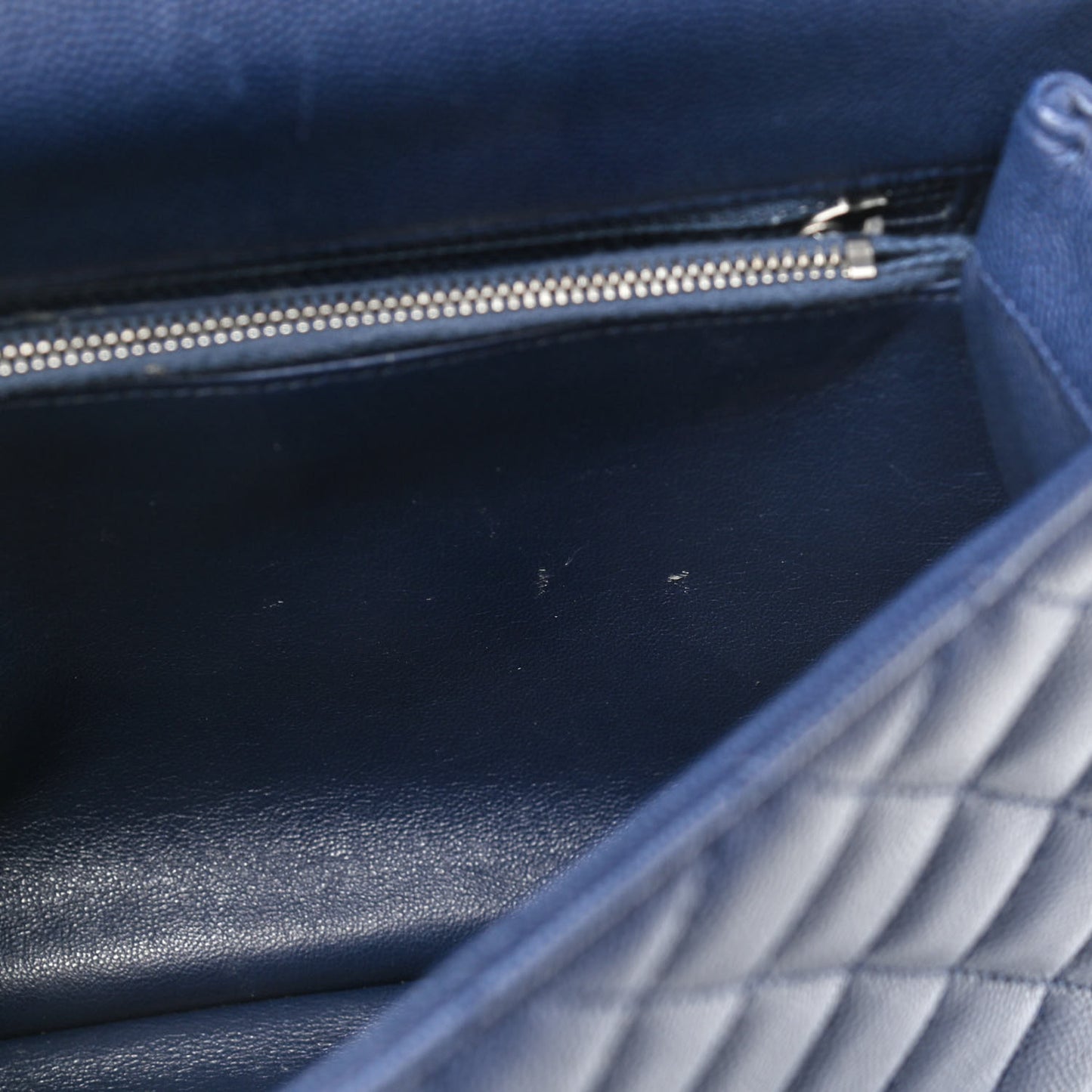 Caviar Lizard Quilted Medium Coco Handle Flap Blue