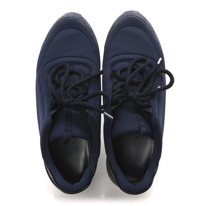 Hermes Technical Canvas Mens Miles Sneakers 43 Marine Black 2 of 8