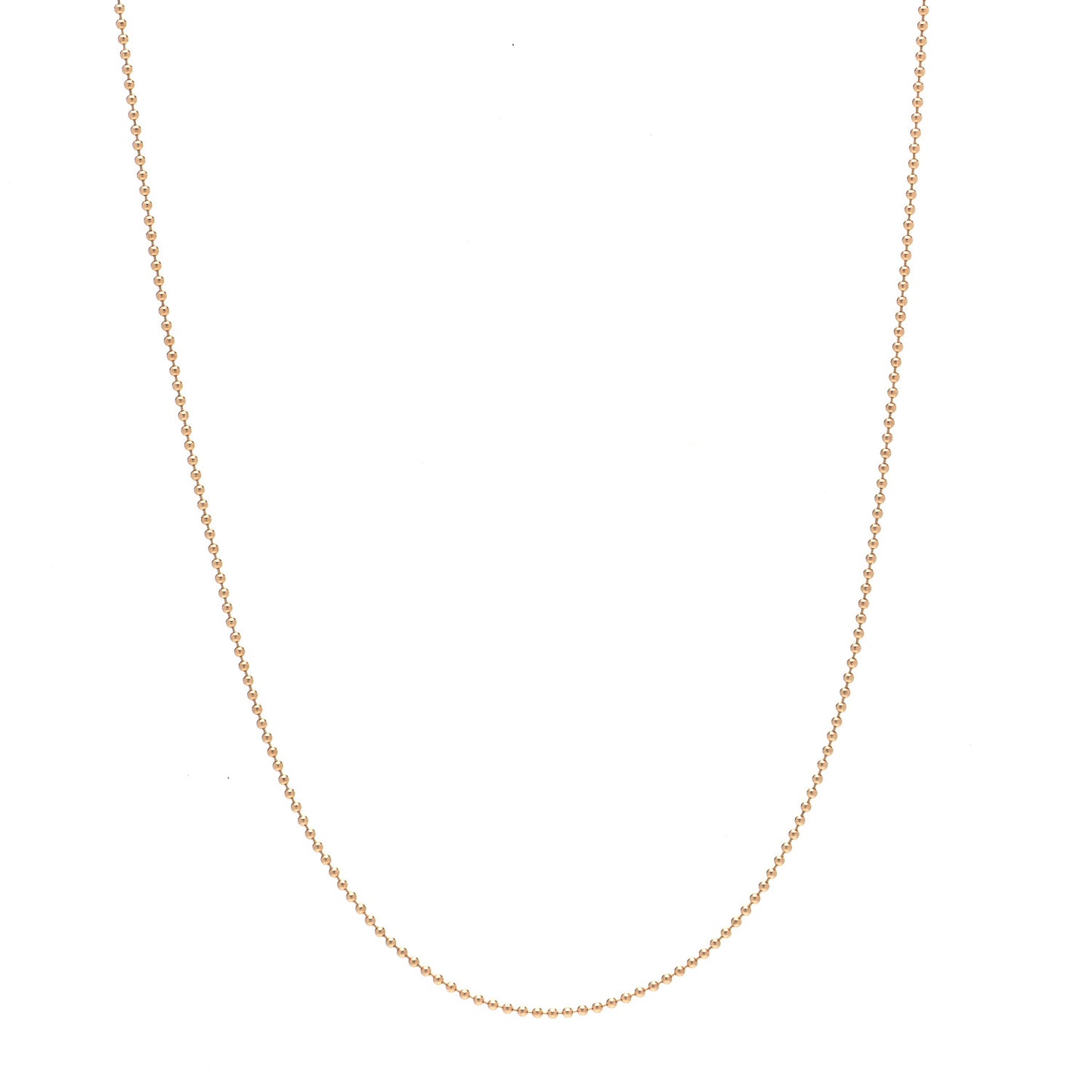 18K Rose Gold Beaded Chain Necklace