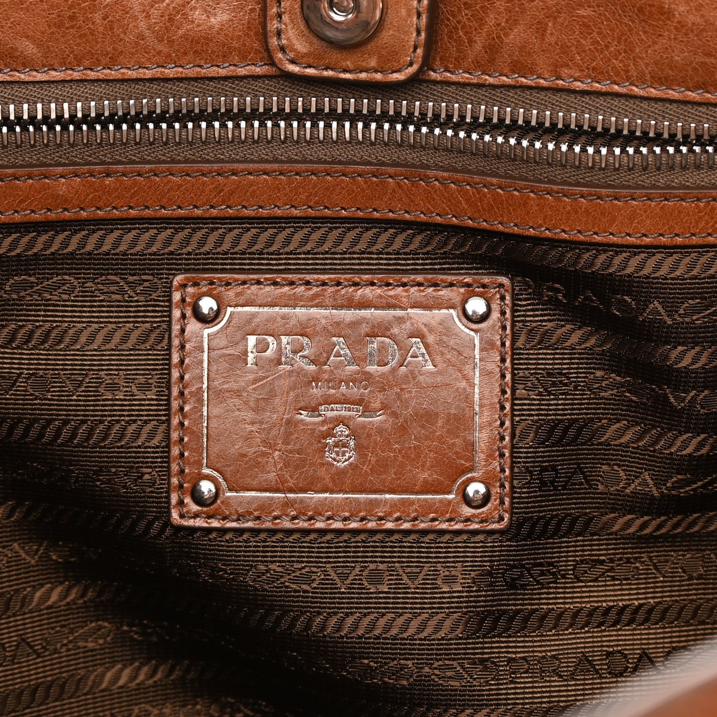 Vitello Shine Tote Palissandro