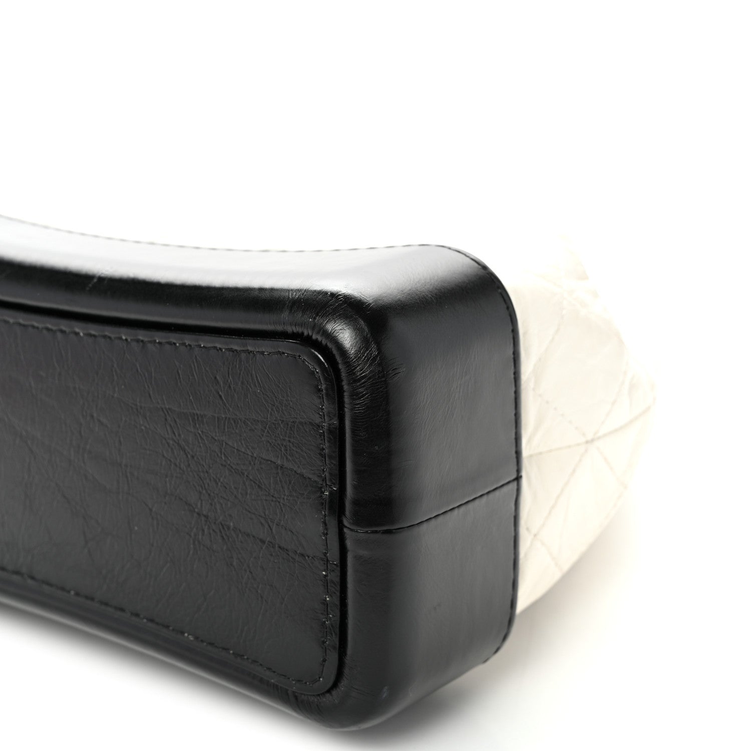 Chanel Aged Calfskin Quilted Gabrielle Backpack Black White 10 of 11