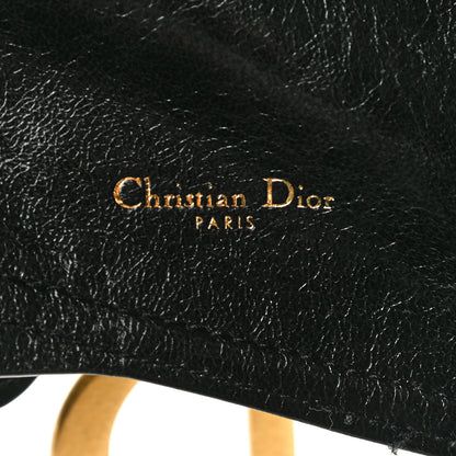 Christian Dior Crinkled Lambskin 135mm Saddle Belt Black 6 of 11