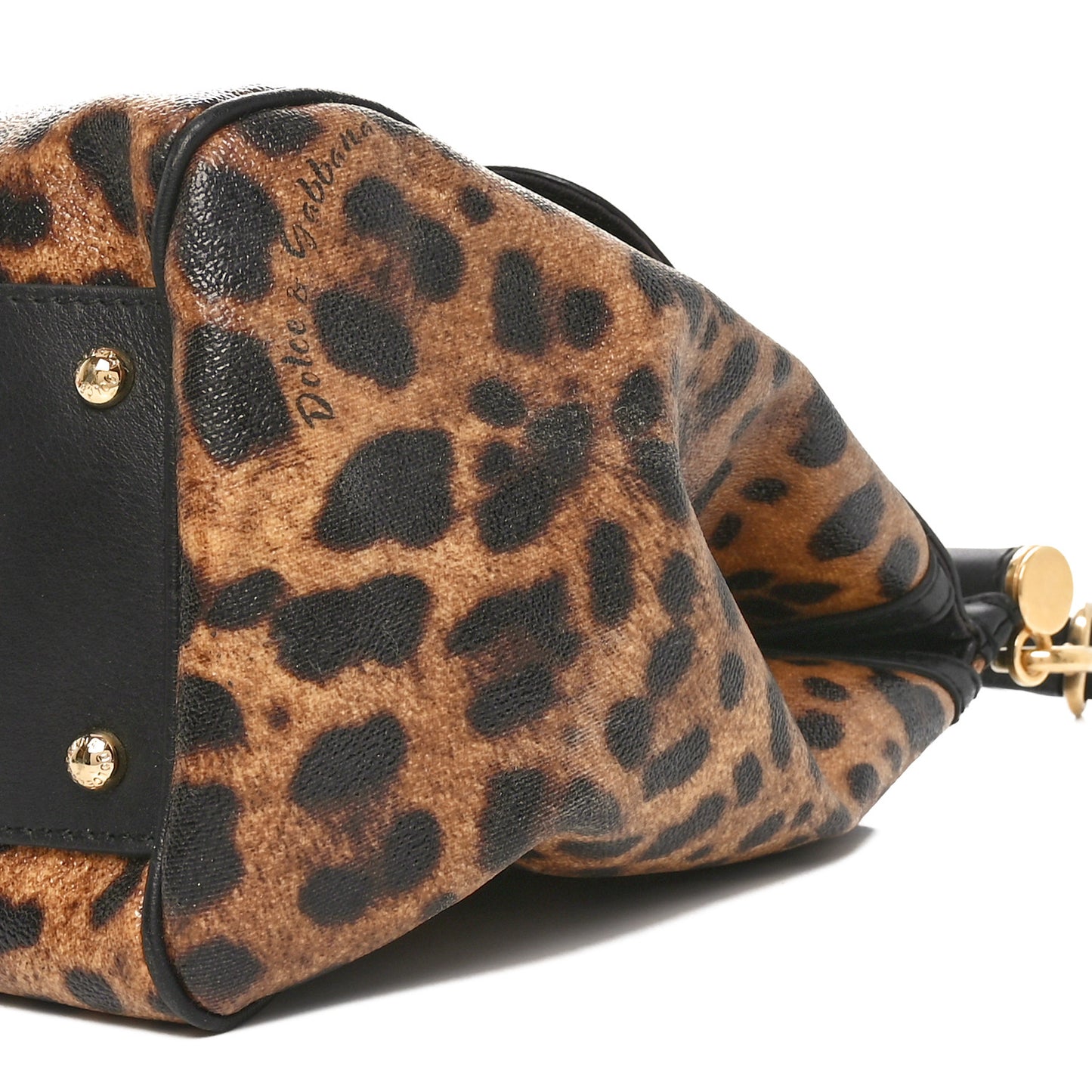 Canvas Leopard Print Large Miss Sicily Satchel