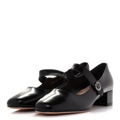 Christian Dior Brushed Calfskin Uniform 30mm Pumps 38 Black 3 of 10