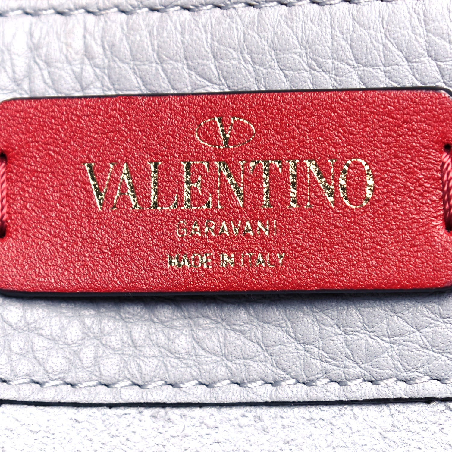 Valentino Garavani Grained Calfskin Rockstud Shoulder Tote Pastel Grey 8 of 11