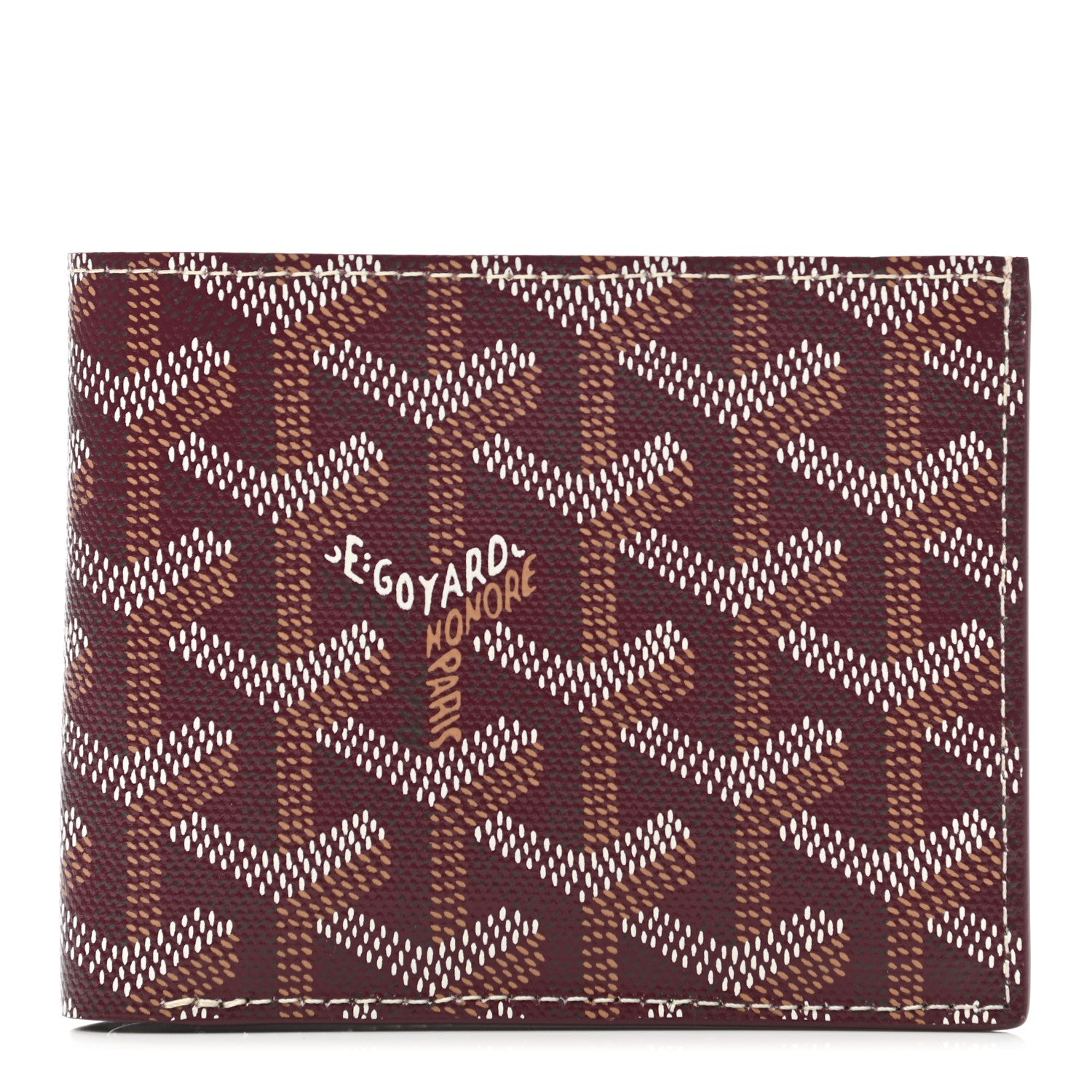 Goyard Goyardine Bi-Fold Victoire PM Wallet Burgundy 1 of 8