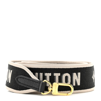 Louis Vuitton Jacquard Diane Shoulder Strap Black Ivory 1 of 4