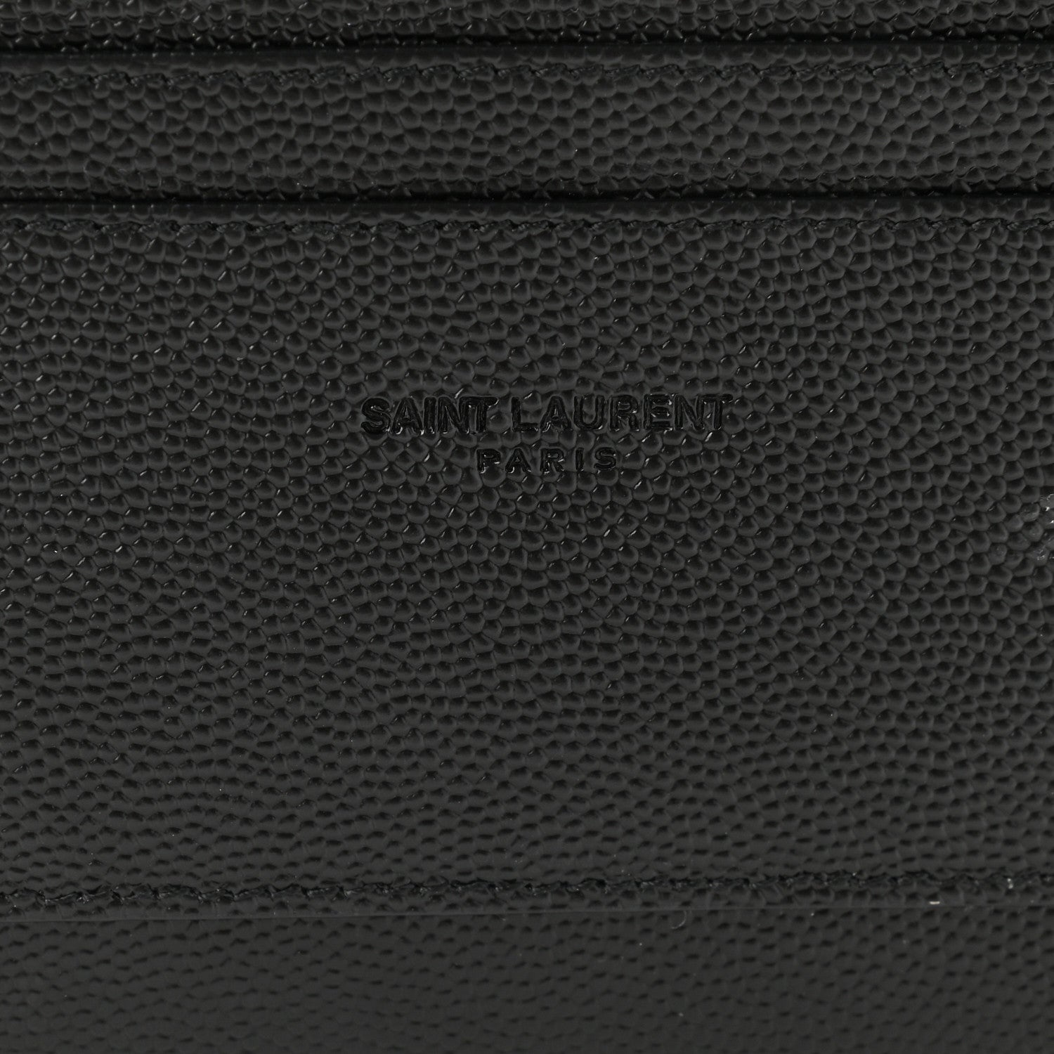 Saint Laurent Grain De Poudre Chevron Monogram Large Bill Pouch Black 9 of 10