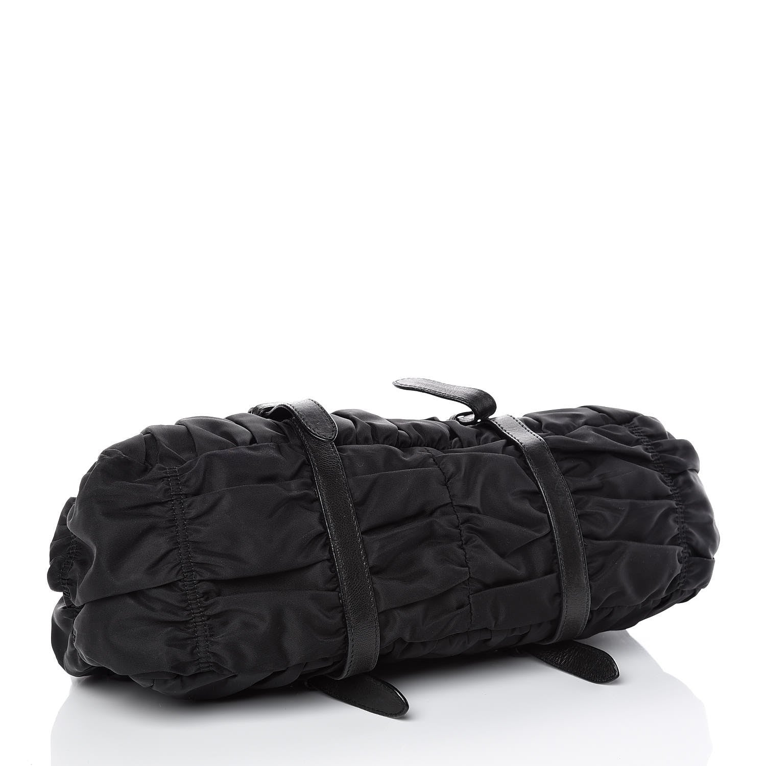 Prada Tessuto Nylon Nappa Braided Gaufre Frame Black 4 of 9