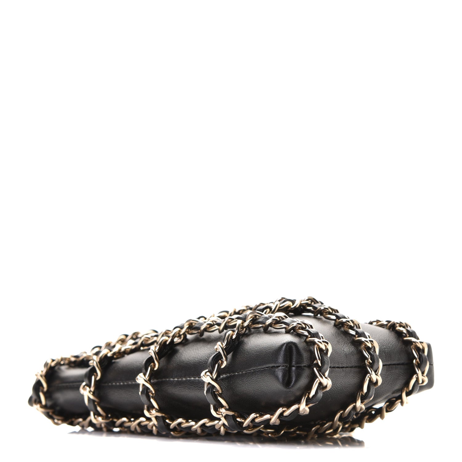 Chanel Lambskin Tech Me Out Clutch With Chain Black 4 of 9