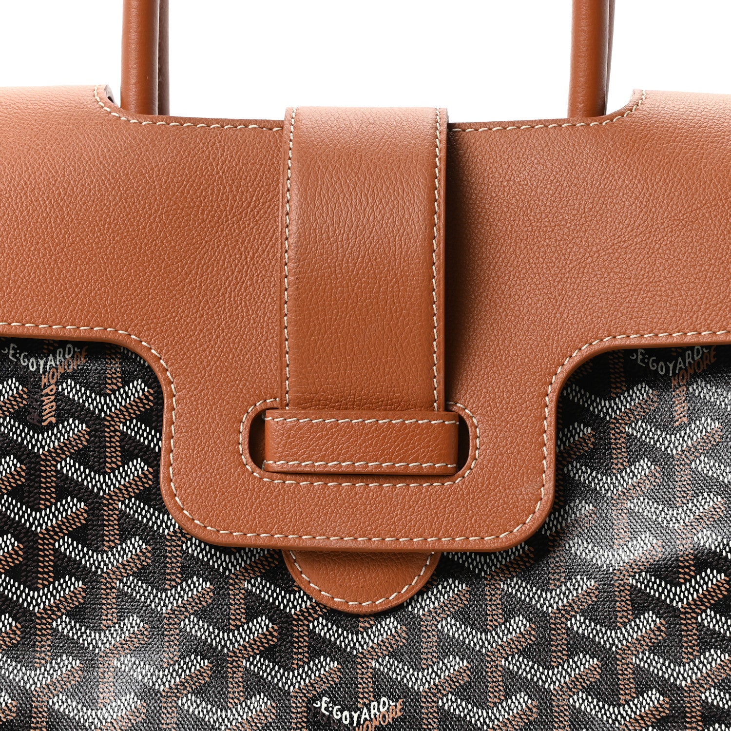 Goyard Goyardine Saigon Tote Black Gold 7 of 10