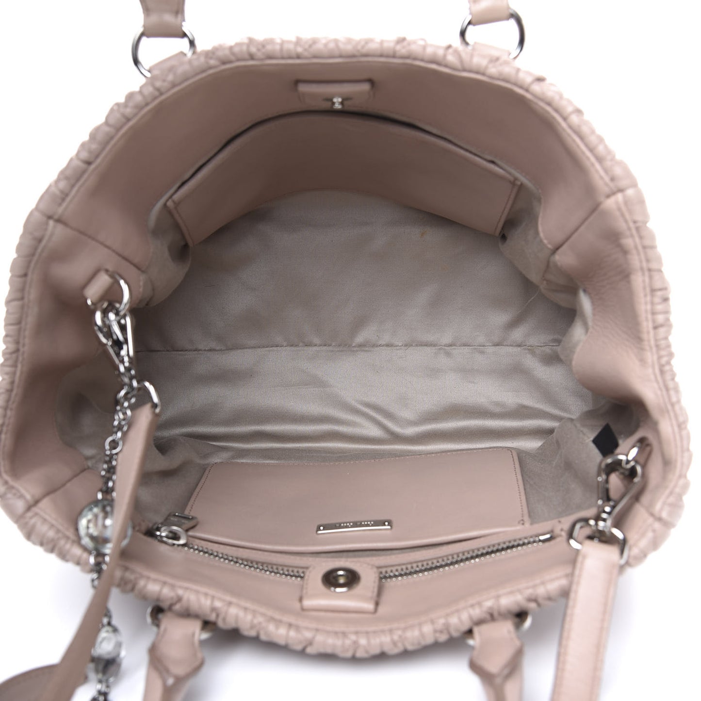 Nappa Matelasse Swarovski Crystal Tote Cammeo