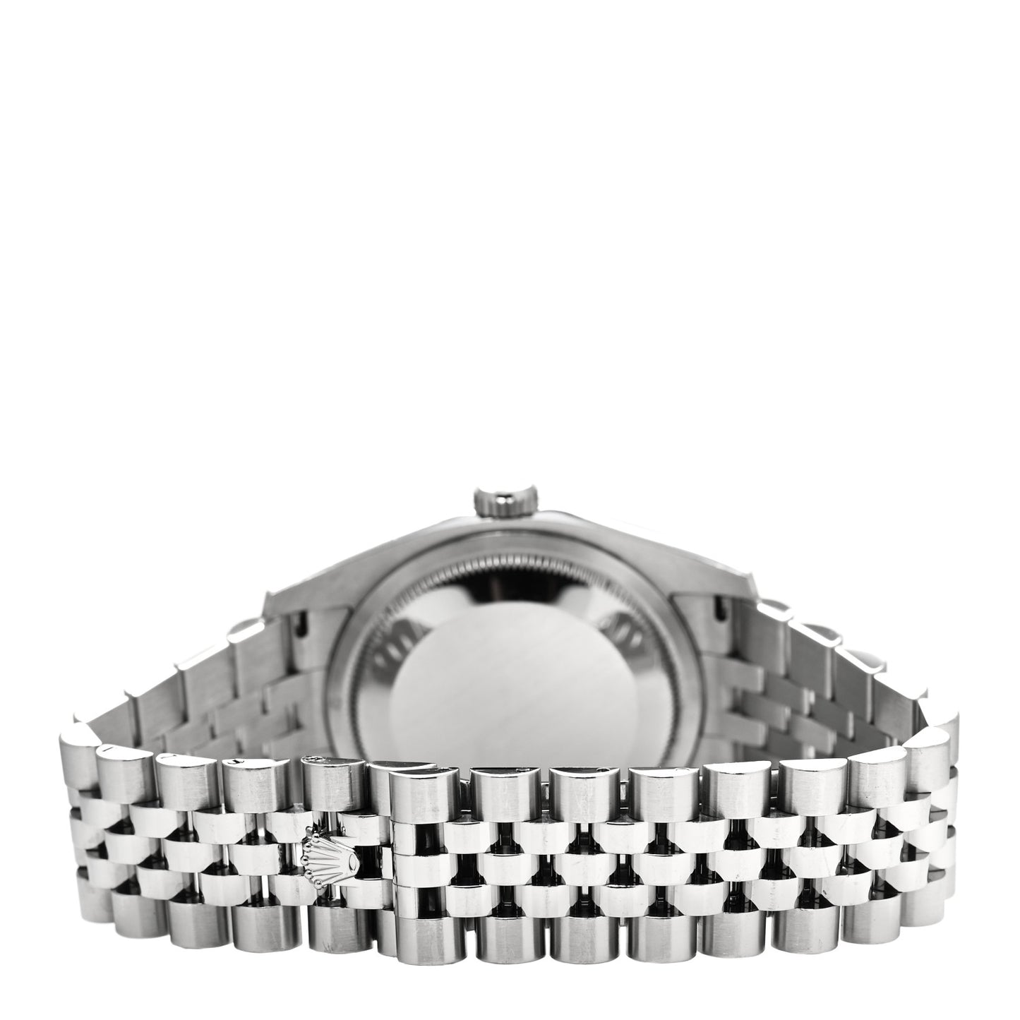 Stainless Steel 18K White Gold 36mm Oyster Perpetual Datejust Watch Roulette Silver Motif 116234