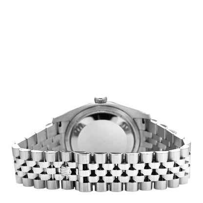 Rolex Stainless Steel 18K White Gold 36mm Oyster Perpetual Datejust Watch Roulette Silver Motif 116234 3 of 5