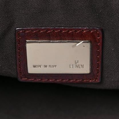 Fendi Zucchino Vitello Tote Mogano Panna Bruciato 6 of 9
