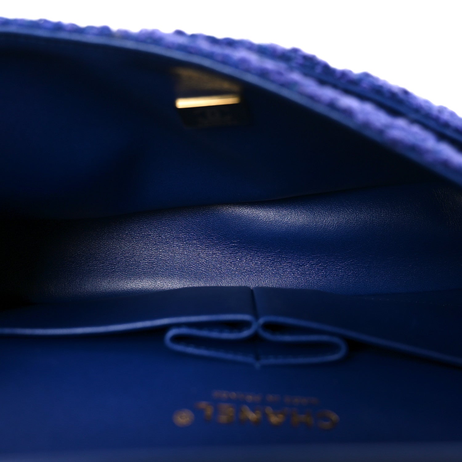 Chanel Tweed Quilted Medium Double Flap Blue 4 of 10