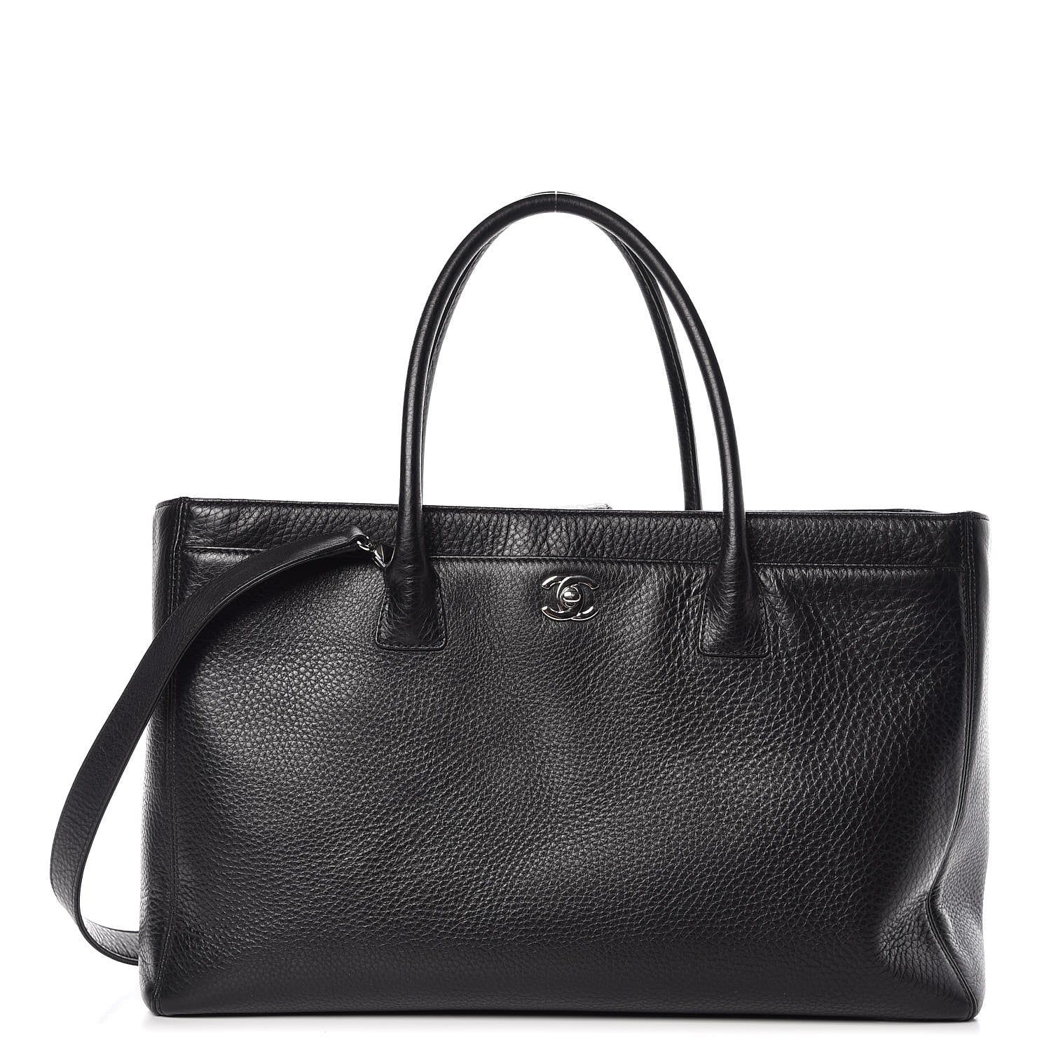Chanel Calfskin Cerf Shopper Tote Black 1 of 11
