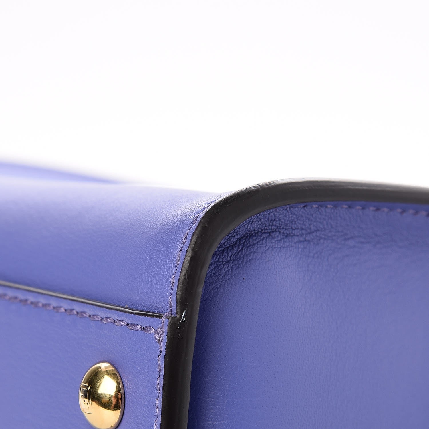 Fendi Vitello Seta Medium Peekaboo Iconic Satchel Viola Cassis 6 of 7