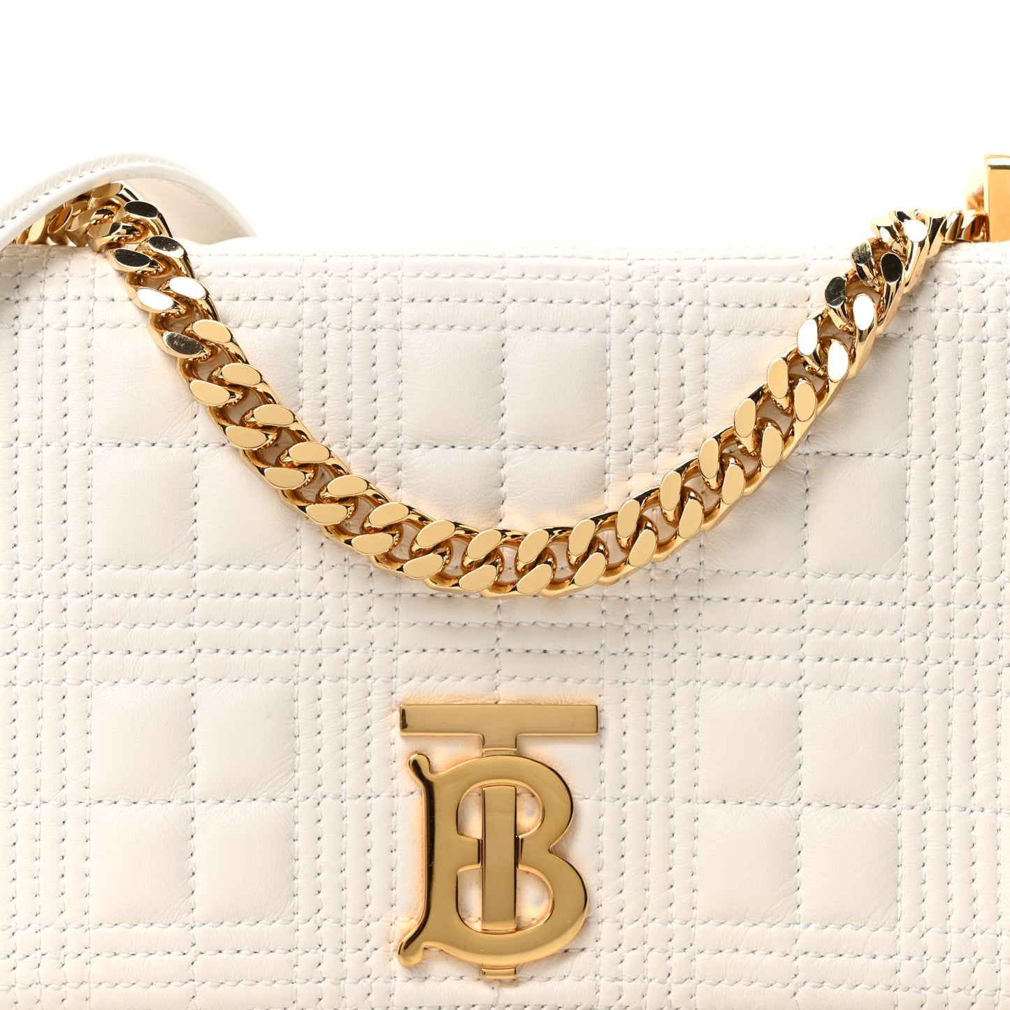 Lambskin Quilted Small Lola Bag White