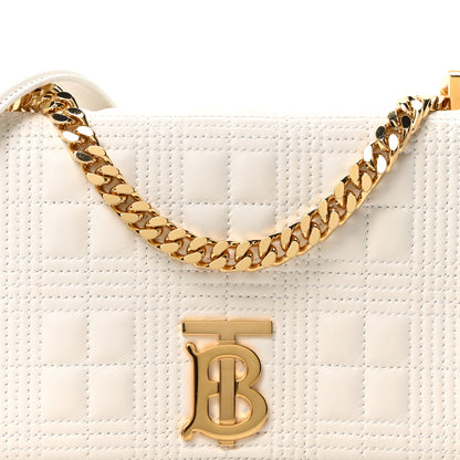 Burberry Lambskin Quilted Small Lola Bag White 8 of 10