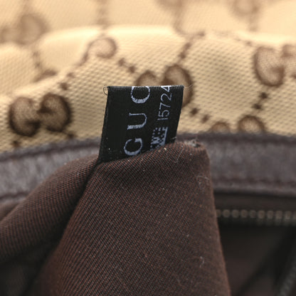 Gucci Monogram Medium Half Moon Hobo Dark Brown 16 of 22