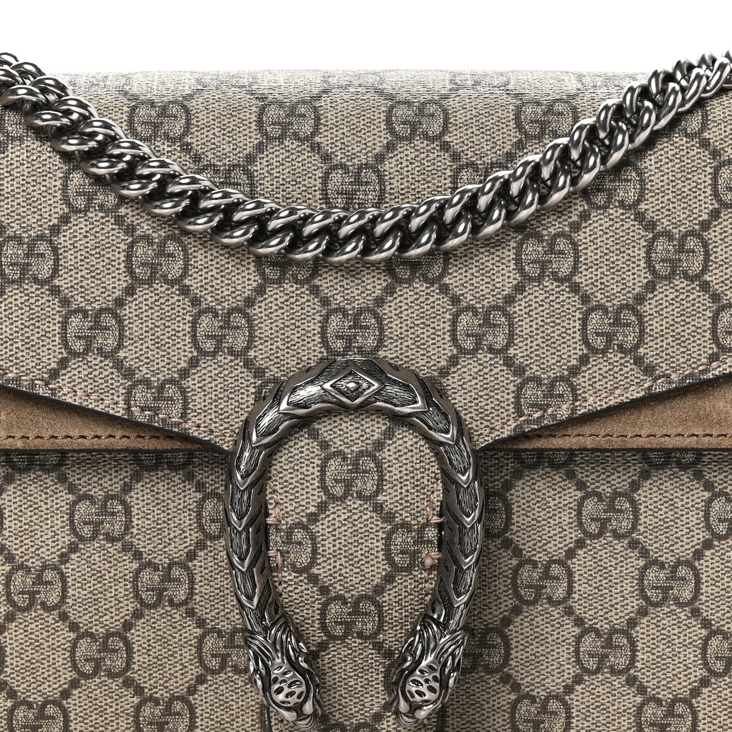 Gucci GG Supreme Monogram Small Dionysus Shoulder Bag Taupe 9 of 13