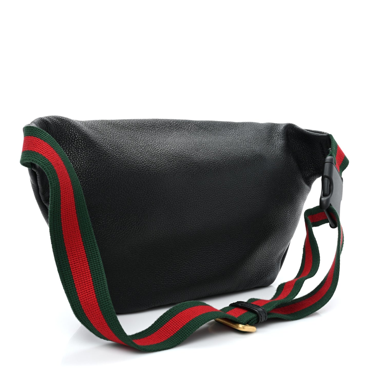 Grained Calfskin Logo Belt Bag Black