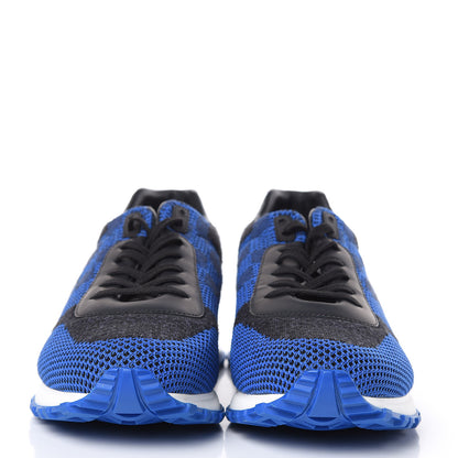 Louis Vuitton Calfskin Damier Run Away Sneakers 8.5 Blue 2 of 8