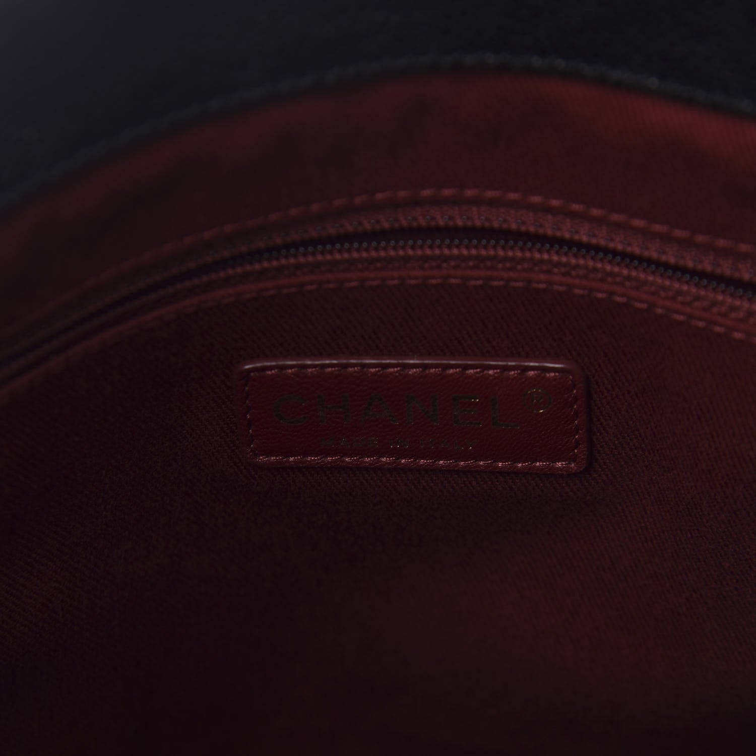 Chanel Glazed Caviar Quilted Small Shiva Tote Black 8 of 10