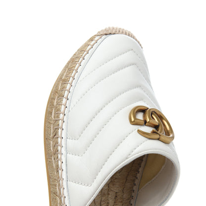 Gucci Nappa Matelasse GG Marmont Espadrille Slippers 36.5 Great White 9 of 12