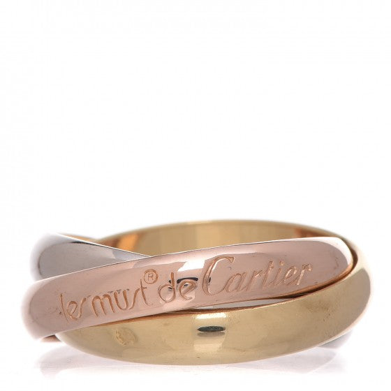 18K Pink Yellow White Gold Les Must De Trinity Ring 53 6.25