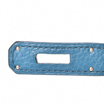 Hermes Taurillon Clemence Birkin 35 Bleu Izmir 22 of 42