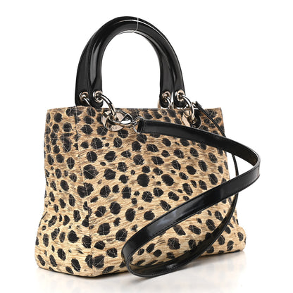 Christian Dior Canvas Leopard Print Medium Lady Dior 2 of 12