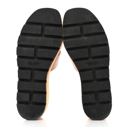 Hermes Calfskin Suede Eze 30 Sandals 36 Naturel 5 of 10