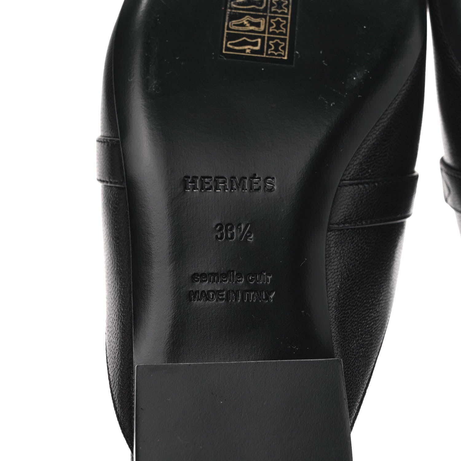 Hermes Goatskin Oz Mules 38.5 Black 6 of 9