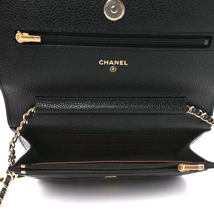 Chanel Caviar Quilted Wallet on Chain WOC Black 5 of 12