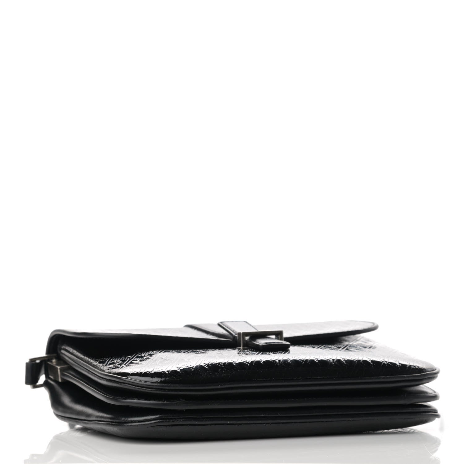 Saint Laurent Patent Embossed Small Le Monogramme Satchel Black 4 of 11