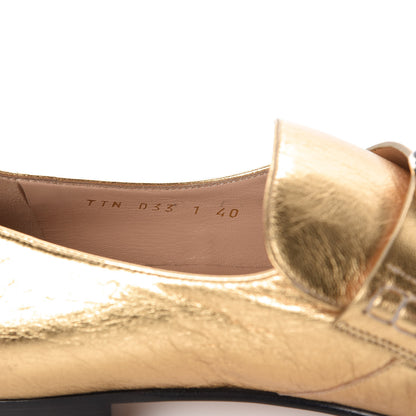 Valentino Garavani Metallic Nappa Panther Loafers 40 Deep Gold 5 of 8
